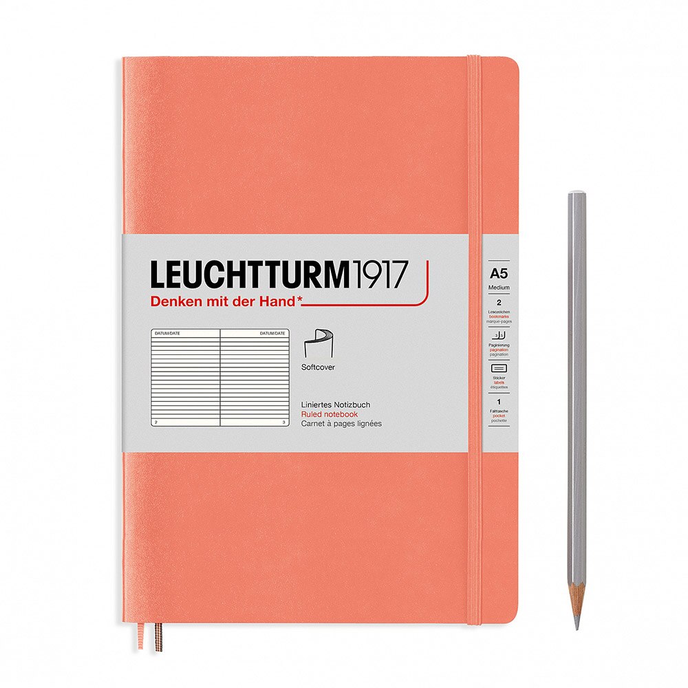 Leuchtturm, A5, Softcover, Ruled, Medium, Bellini